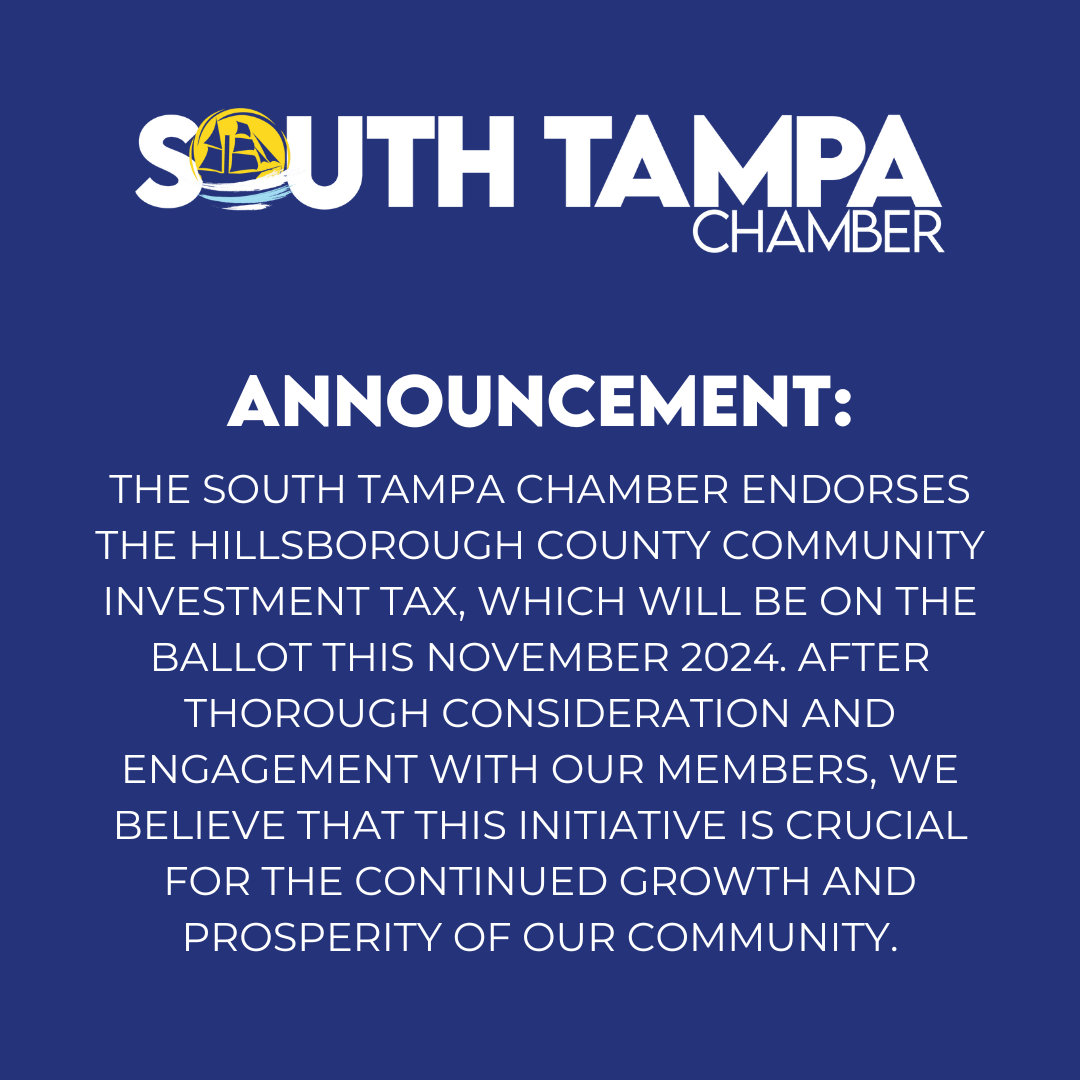 South Tampa Chamber Supports Hillsborough County Community Investment Tax