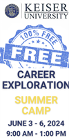 FREE! Keiser University Career Exploration Summer Camp