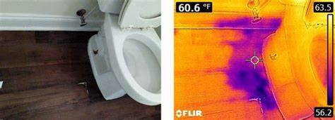 Toilet leak using the Flir imaging camera