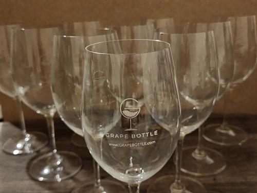 500 etched wine glasses for the Grape Bottle in Dunedin, FL