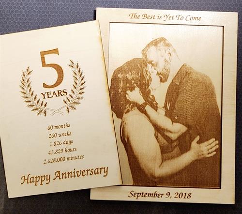 5th Anniversary happens to be the Wooden Year!