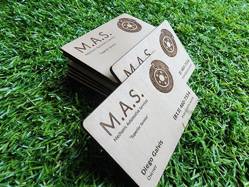 Wooden business cards make an impression!