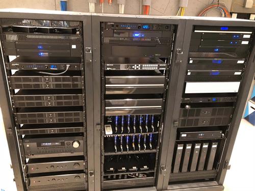 Rack Mounted Equioment in Technology Closet 