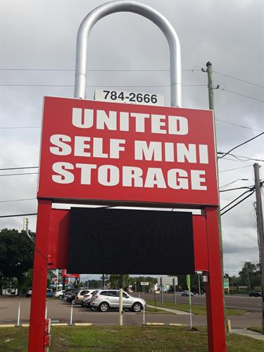 United Self Mini Storage sign