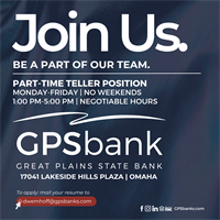 Part-Time Teller Position at Great Plains State Bank