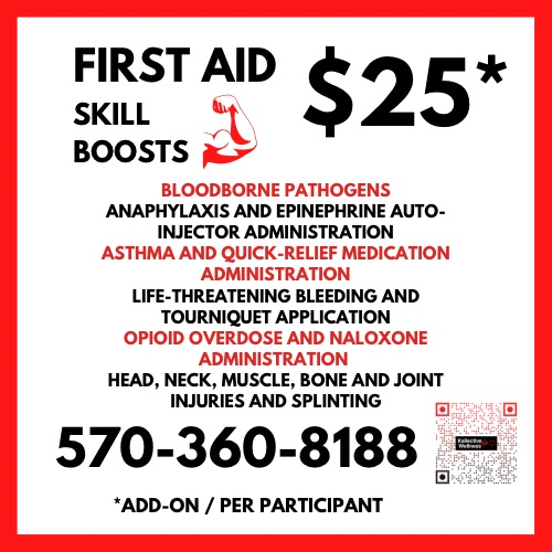 Enhance Your First Aid Skills with skill boost - On-Site Training - Limited Time Offer $25 per participant 