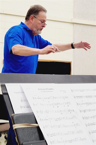 Conductor at rehearsal