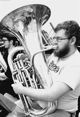 Tuba in rehearsal
