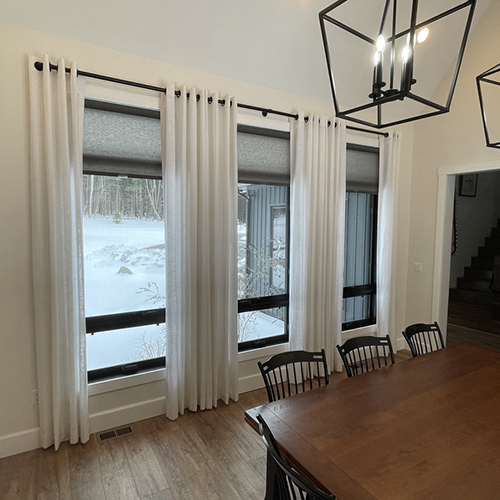 Draperies and Roller Shades