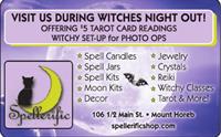 Witches Night Out at Spellerific - $5 Tarot Readings!