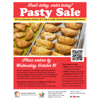 Annual Pasty Sale October 19, at Mount Horeb United Methodist Church