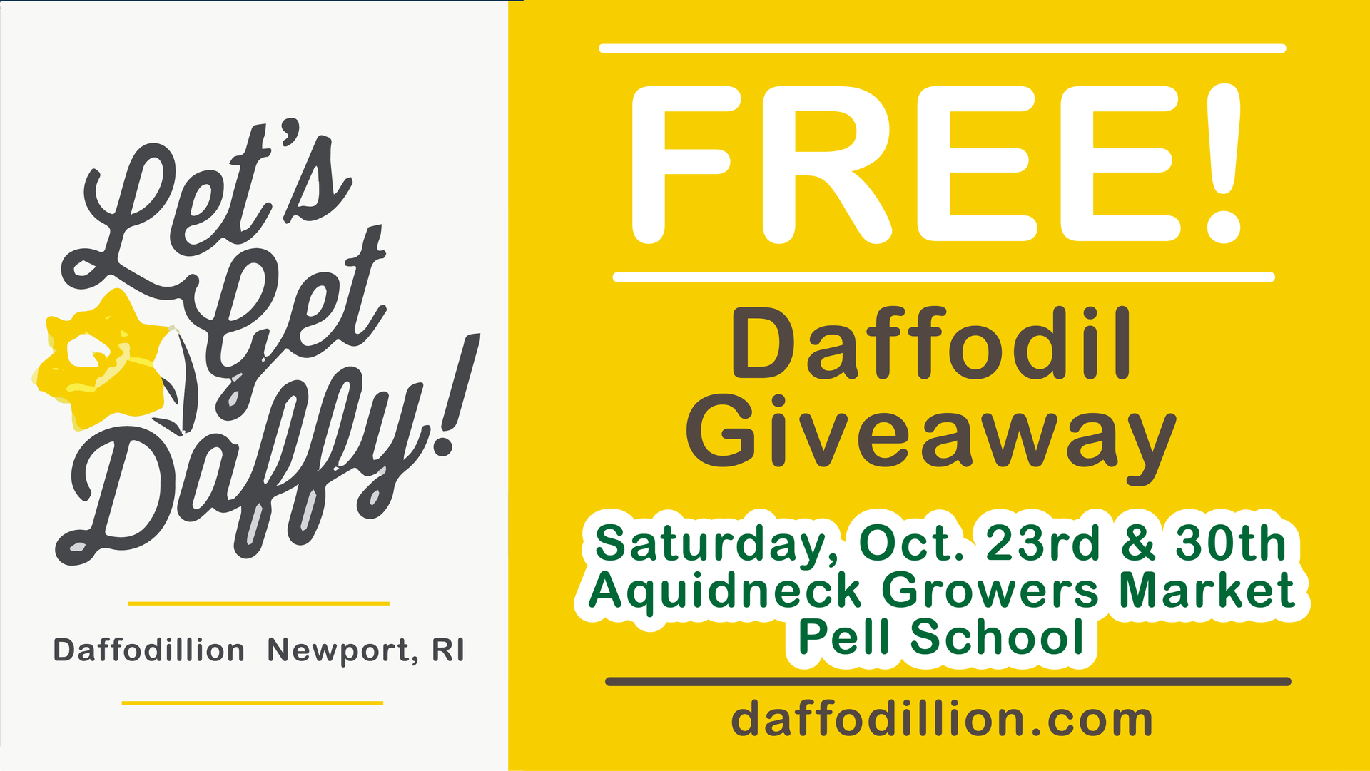 Newport in Bloom and Daffodillion will be distributing FREE “Dutch Master” daffodil bulbs