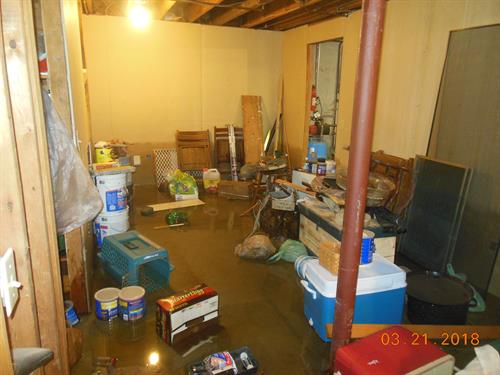 flooded basement storage