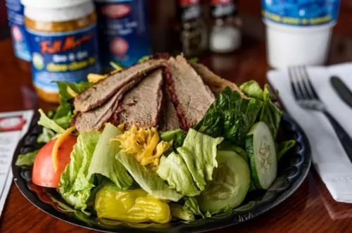 House Salad topped with House Smoked Brisket
