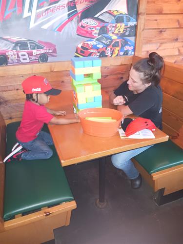 Oh nothing, just a Jenga competition on Kid's Night. Join us every 1st Tuesday of the month for a special treat. 