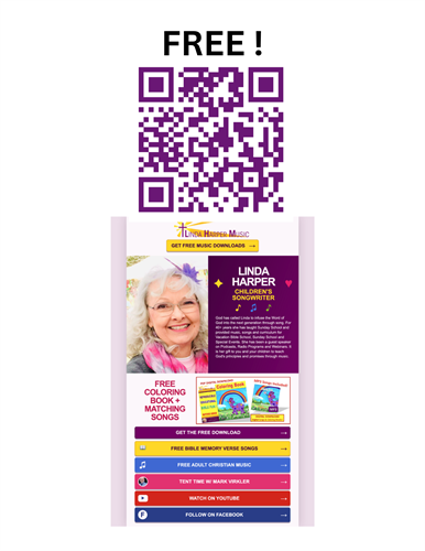 Scan New QR for FREE Music, Color Pages and more!????