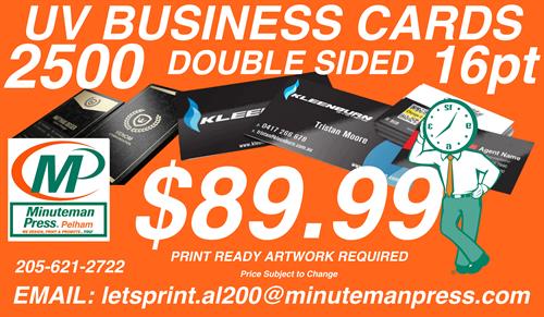 2500 Business Cards $89.99