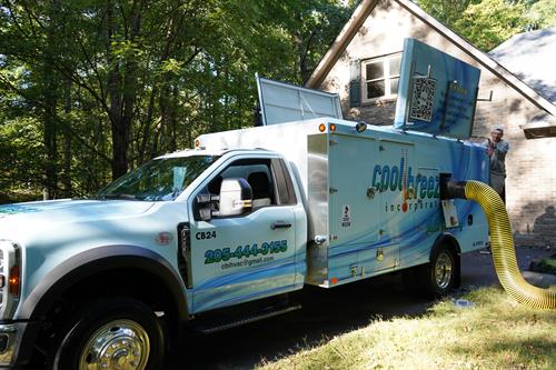 Duct Cleaning Truck in Action!