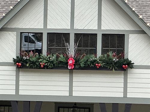 Winter Faux Window Box Arrangement