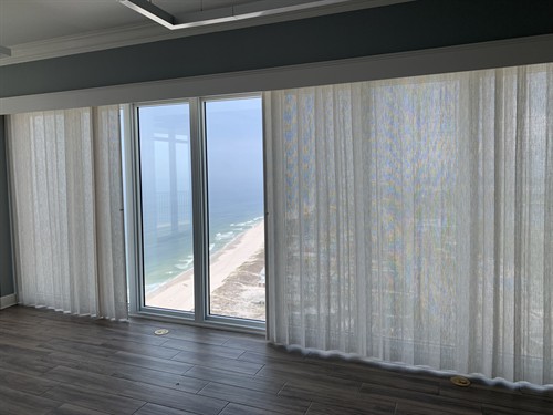 Natural Drapery for wide windows Birmingham Blinds Alabama