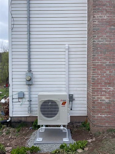 Mitsubishi Electric ductless heat pump professionally installed by All Mechanical Service.