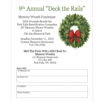 9th Annual "Deck the Rails" Memory Wreath Fundraiser