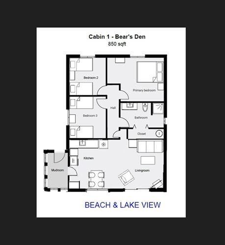 Cabin 1 Floor Plan