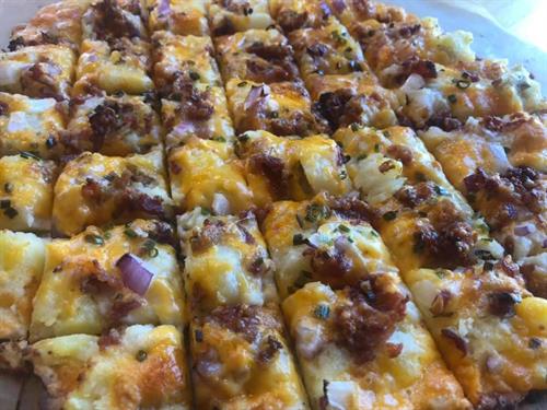 Loaded Baked Potato Pizza (Check Du Jour board  for availability.)