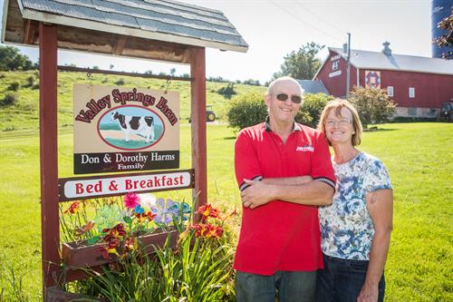 Innkeepers Don & Dorothy Harms welcome you to their Farm
