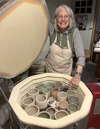 loading the electric kiln