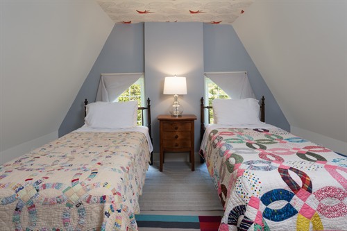 Second bedroom on third floor has two XL twin beds.