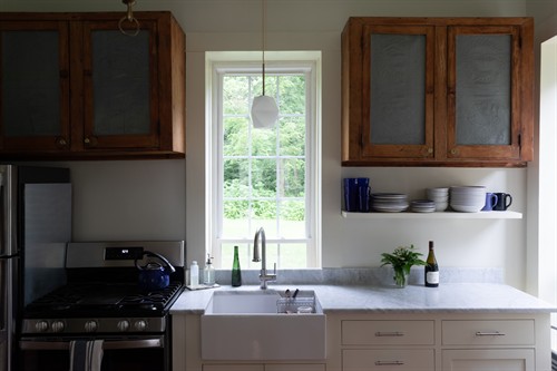 Galley kitchen has everything you need. 