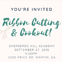 Shepherd's Hill Academy Ribbon Cutting & Cookout