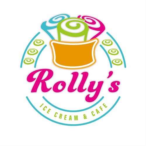 "Rolly's Ice Cream & Cafe" Logo Creation
