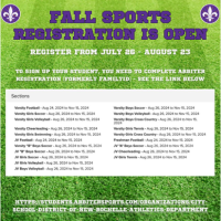 New Rochelle High School Fall Sports Registration Deadline