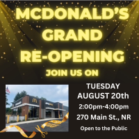 McDonald's Grand Re-Opening - Tuesday, August 20th 2pm