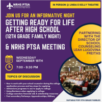 NRHS PTSA - 12th Grade Family Night - Getting Ready for Life After High School