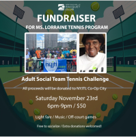 FUNDRAISER FOR MS. LORRAINE TENNIS PROGRAM