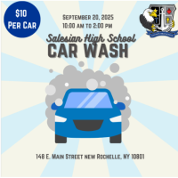 Salesian High School’s Youth Ministry Team will be hosting a back to school car wash!