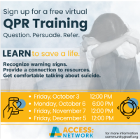 Suicide Prevention Virtual QPR Training