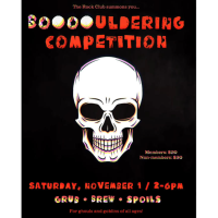Ghouls, Goblins & Grip Strength! Join us for a spooktacular Bouldering Comp