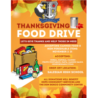 Annual Thanksgiving Food Drive.