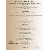 Dubrovnik Restaurant: Wild Game Night