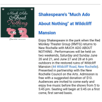 Shakespeare's Much Ado About Nothing at Wildcliff Mansion