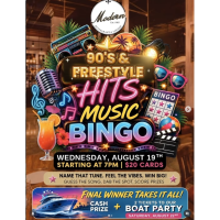 90's & Freestyle Hits Music Bingo