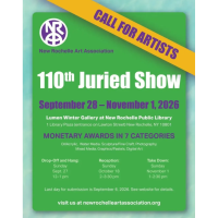 New Rochelle Art Association 110th Juried Show (Call for Artists)