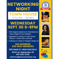 NETWORKING: NR Chamber September Networking Night at Town House Kitchen + Drinks