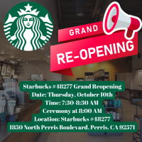 Starbucks #48277 Grand Re-Opening