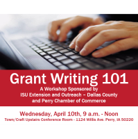 CANCELED: Grant Writing 101 Workshop w/ISU Extension