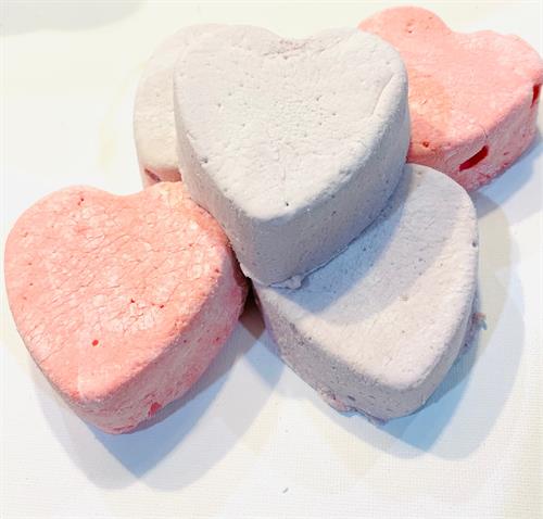 Homemade Marshmallows available in Chocolate, Strawberry, and Vanilla